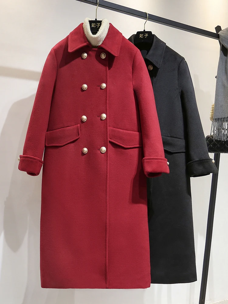 Fei Zi Wang Hong INS Temperament Woolen Coat Female 2021 Winter New Mid length Korean Fashion Woolen Coat Female
Fei Zi Wang Hong INS Temperament Woolen Coat Female 2021 Winter New Mid length Korean Fashion Woolen Coat Female