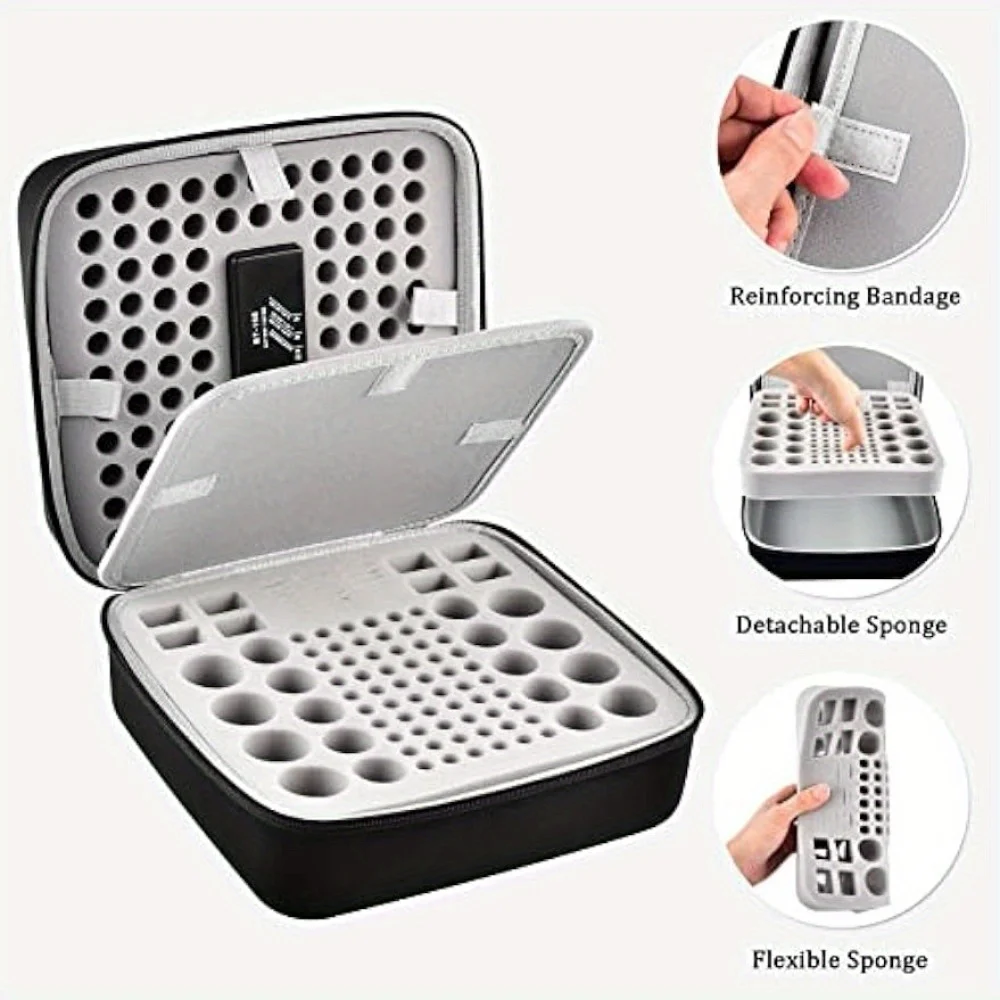 Battery Organizer Storage Case, 118+ Batteries Carrying Holder Container Box Double Mesh Pockets For AA AAA 9V C D With 168
Battery Organizer Storage Case, 118+ Batteries Carrying Holder Container Box Double Mesh Pockets For AA AAA 9V C D With 168