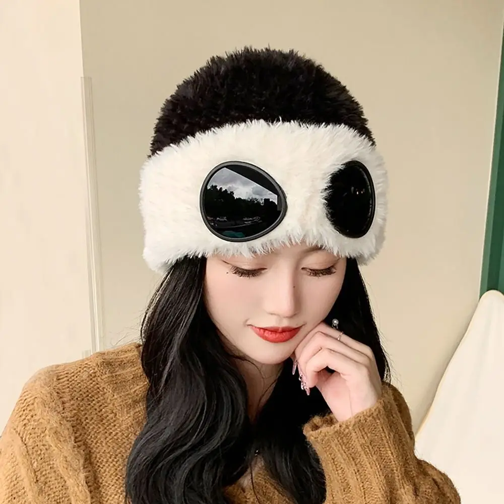 Winter Warm Knitted Woolen Hat Windproof Ear Protection Plush Glasses Hat Brimless Color Splicing Cap Women Girls Maiden
Winter Warm Knitted Woolen Hat Windproof Ear Protection Plush Glasses Hat Brimless Color Splicing Cap Women Girls Maiden