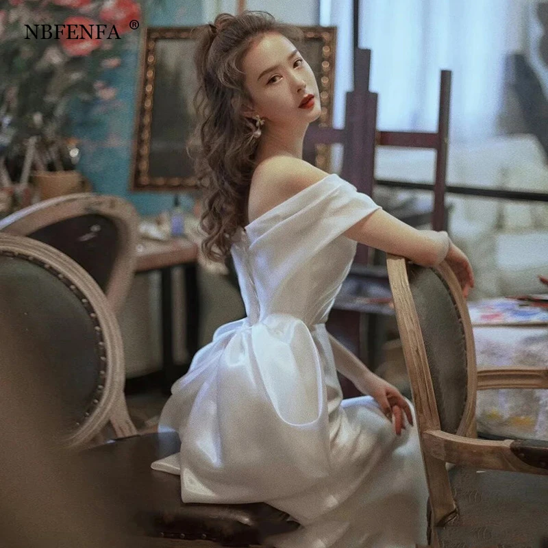 French Luxury Big Bow White Satin Wedding Dresses For Bride Elegant Long Prom Evening Party Dress Trailing Women Formal vestidos
French Luxury Big Bow White Satin Wedding Dresses For Bride Elegant Long Prom Evening Party Dress Trailing Women Formal vestidos
