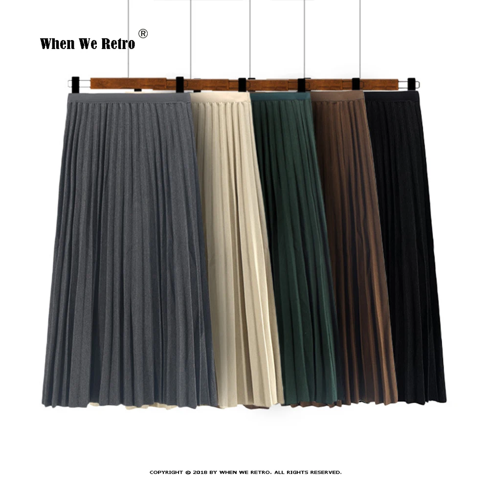 2022 Autumn Winter Elegant High Waist Elastic Pleated Midi Skirt Office Lady Commuter Solid Casual A Line Jupe Femme VD3338
2022 Autumn Winter Elegant High Waist Elastic Pleated Midi Skirt Office Lady Commuter Solid Casual A Line Jupe Femme VD3338