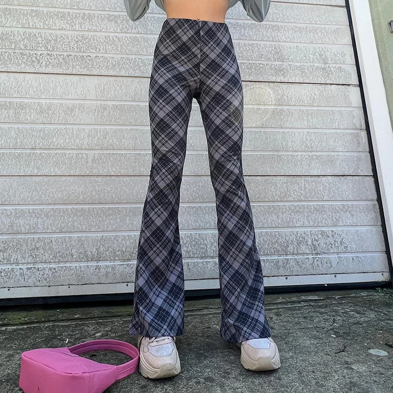 Plaid Printed Women's Sweatpants Loose High Waisted Straight Y2K Pants Vintage Korean Style Streetwear Women Flare Pants
Plaid Printed Women's Sweatpants Loose High Waisted Straight Y2K Pants Vintage Korean Style Streetwear Women Flare Pants