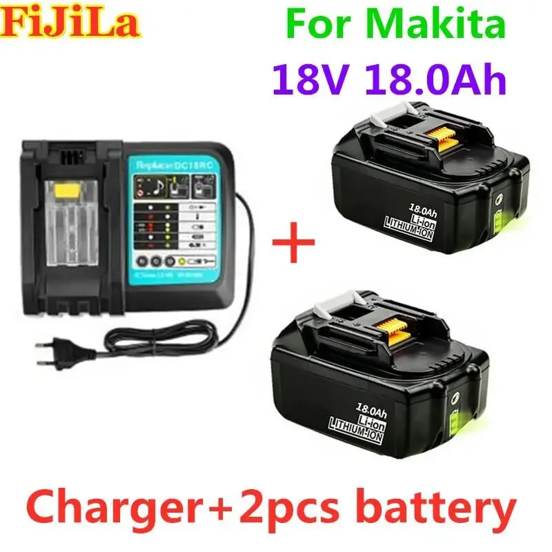 

18V 18.0A Ricaricabile Battery18000mAh Li-Ion di Batteria Della Potere per MAKITA BL1880 BL1860 BL1830 + 3A Caricatore