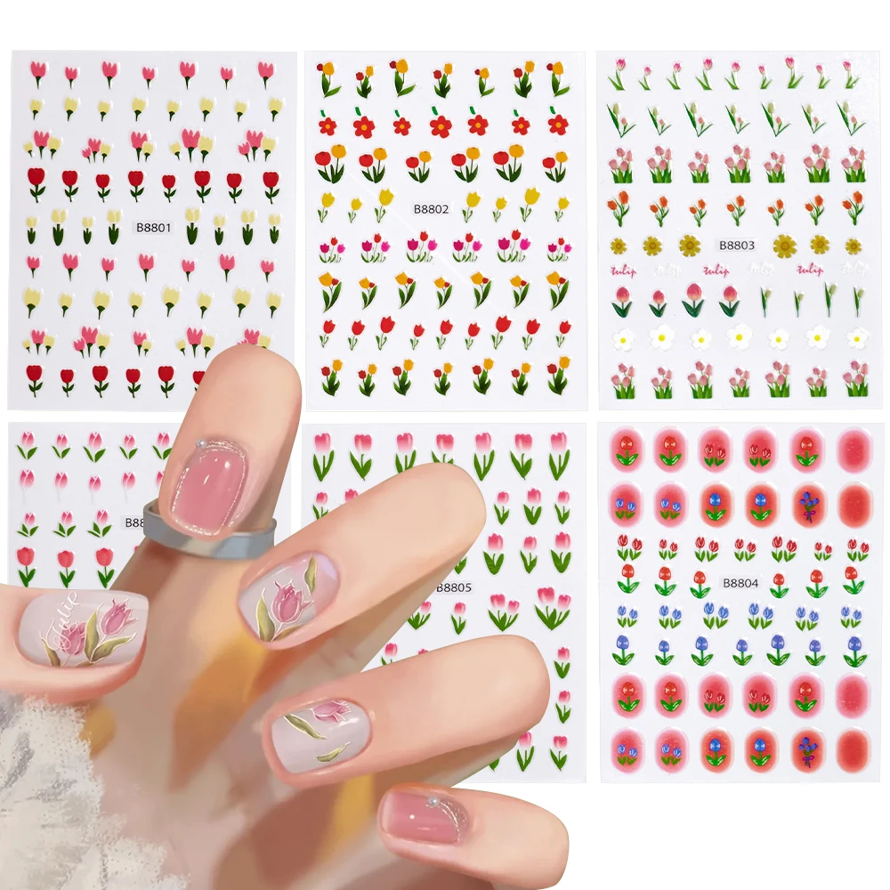 Tulip Nail Sticker Snowdrop Nail Decals Pink Flowers Tulip Nail Sliders Floar Design Self-adhesive Nail Decoration DIY Manicure
Tulip Nail Sticker Snowdrop Nail Decals Pink Flowers Tulip Nail Sliders Floar Design Self-adhesive Nail Decoration DIY Manicure
