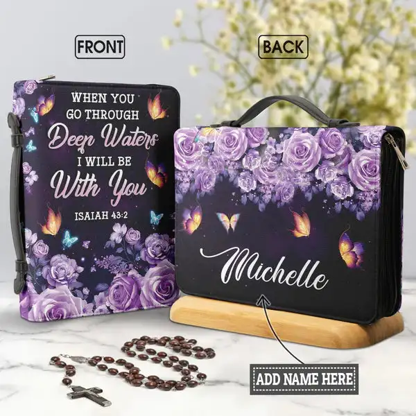 Bible Cover When You Go Through Deep Design Bible Bag Women PU Zipper Handle Handbag Bible Protection Cover Case Church Pray New
Bible Cover When You Go Through Deep Design Bible Bag Women PU Zipper Handle Handbag Bible Protection Cover Case Church Pray New