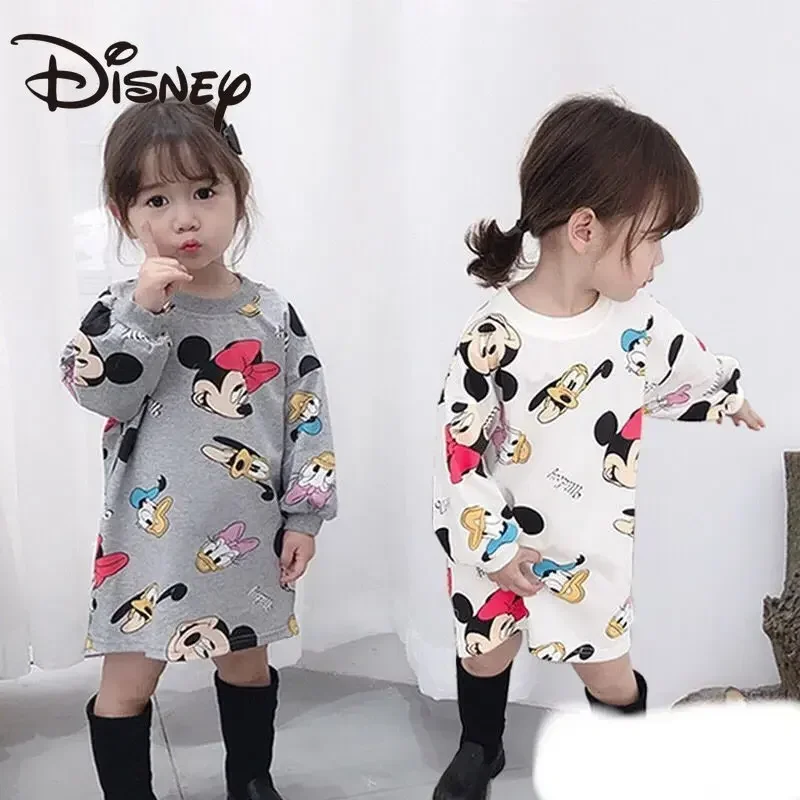 Disney Mickey Mouse Girl Long Sleeve Dress 2023 Spring Autumn New Baby Cartoon Mickey Long T-shirt Solid Color Sweater Skirt
Disney Mickey Mouse Girl Long Sleeve Dress 2023 Spring Autumn New Baby Cartoon Mickey Long T-shirt Solid Color Sweater Skirt