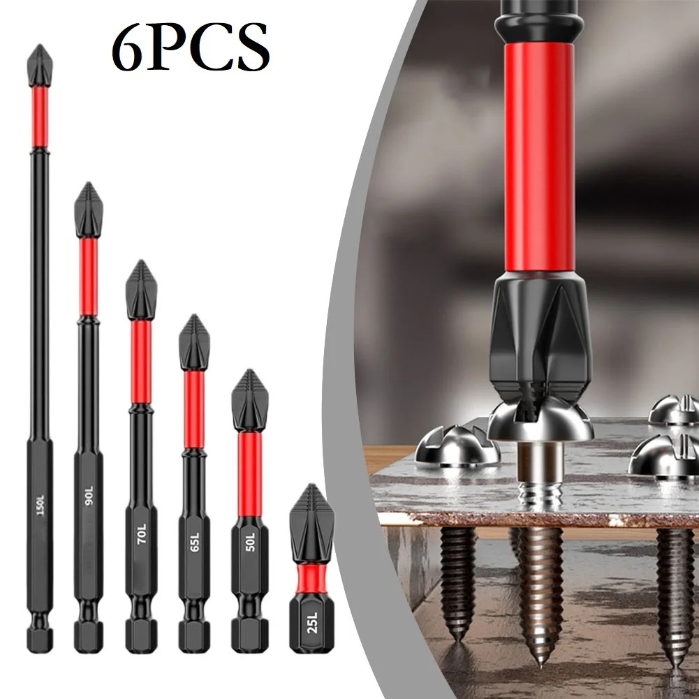 2/6Pcs Magnetic Batch Head PH2 Cross Screwdriver Set Impact Drill Bit Screw Alloy Steel Non-slip Cross Screwdriver 25mm-150mm
2/6Pcs Magnetic Batch Head PH2 Cross Screwdriver Set Impact Drill Bit Screw Alloy Steel Non-slip Cross Screwdriver 25mm-150mm
