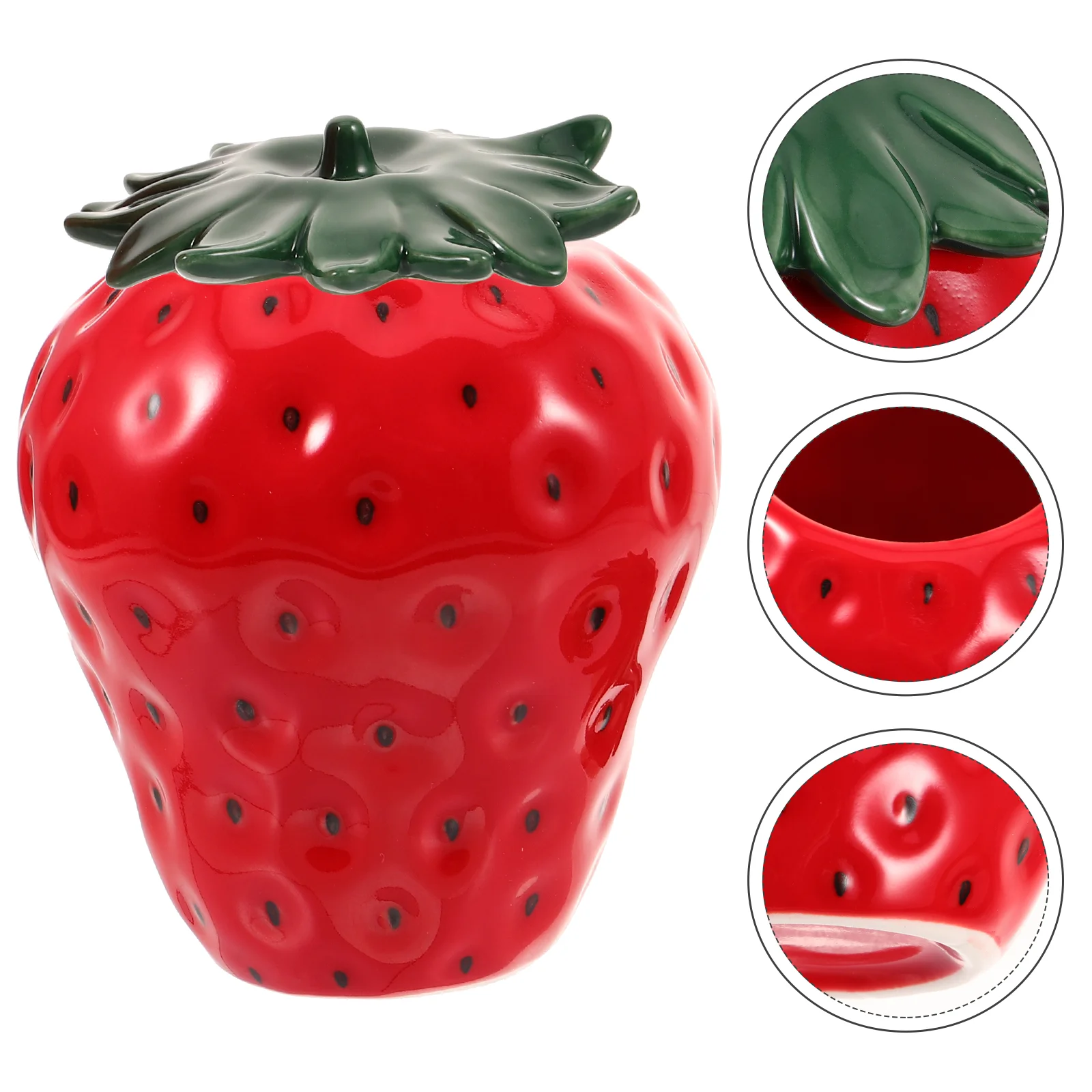 Ceramic Cookie Jar Strawberry Shaped Food Storage Jar Red Strawberry Container Biscuit Treat Jar Christmas Storage Canister
Ceramic Cookie Jar Strawberry Shaped Food Storage Jar Red Strawberry Container Biscuit Treat Jar Christmas Storage Canister