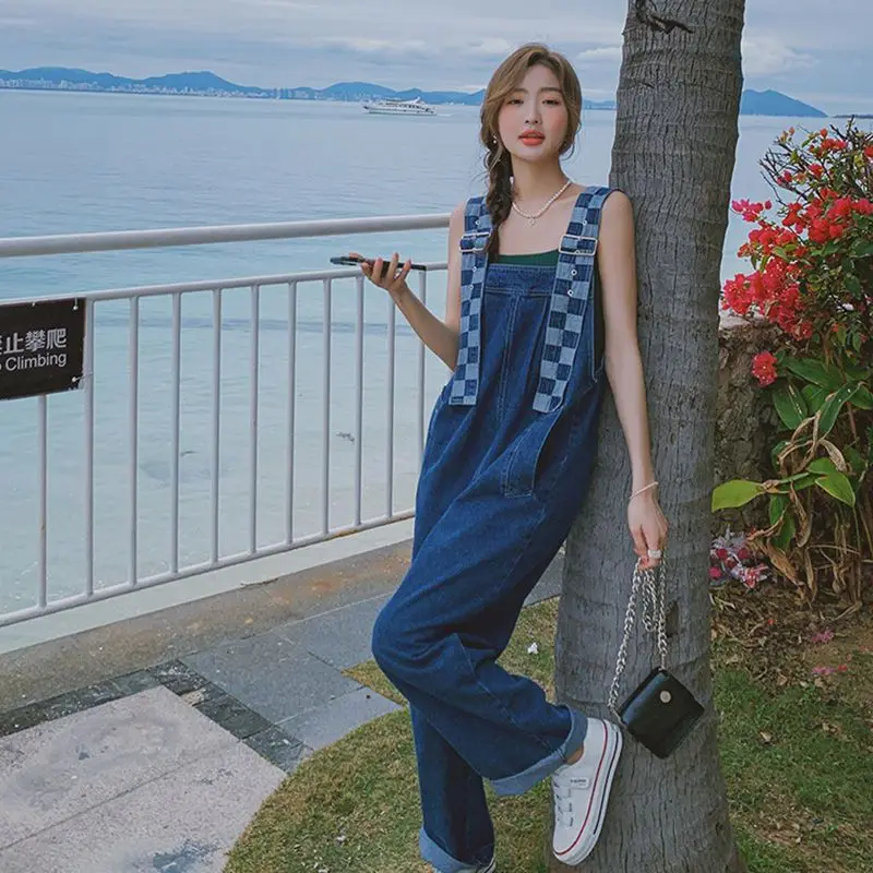 Contrasting Denim Strap Pants for Women's Summer Oversized Design Loose Fitting Temperamen Jumpsuit Pants
Contrasting Denim Strap Pants for Women's Summer Oversized Design Loose Fitting Temperamen Jumpsuit Pants