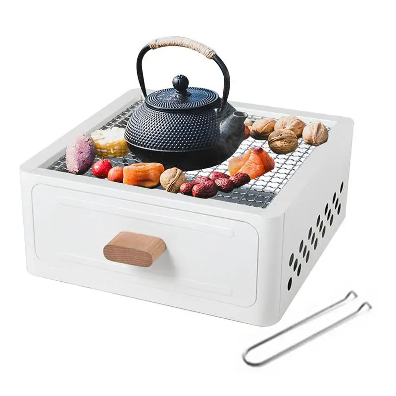 

Small Charcoal Grills Tabletop Desk Small Grill Barbecue Fire Pit With Pull-out Basin Small Smoker Grill For Picnic Garden