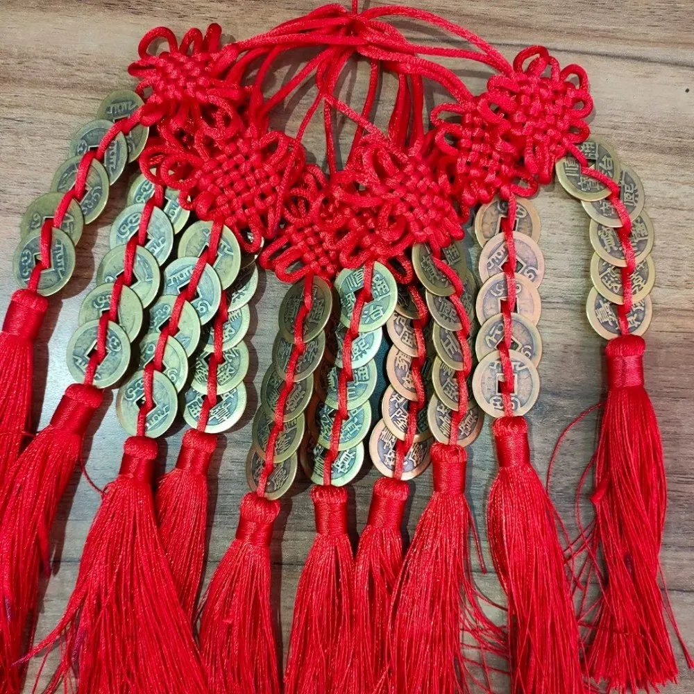 Five Emperors Money Red Chinese Knot Gourd Pendant Zhaocai Town House Copper Coin Car Tassel Pendant Feng Shui Talisman Amulet
Five Emperors Money Red Chinese Knot Gourd Pendant Zhaocai Town House Copper Coin Car Tassel Pendant Feng Shui Talisman Amulet
