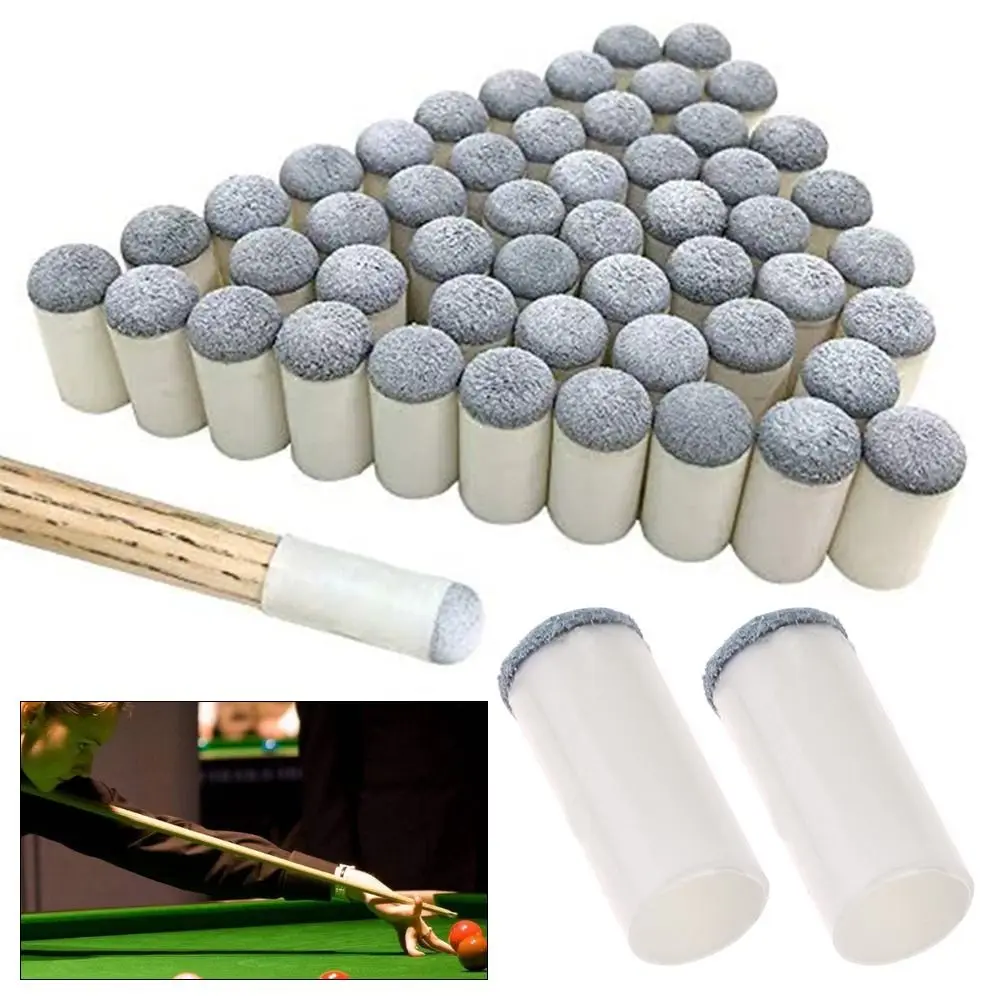 

2 Packs 10pcs/pack Replacement Cover Billiards Cue Tips Snooker Accessories Slip-on Pool Cue Stick Plastic 9/10/11/12/13mm