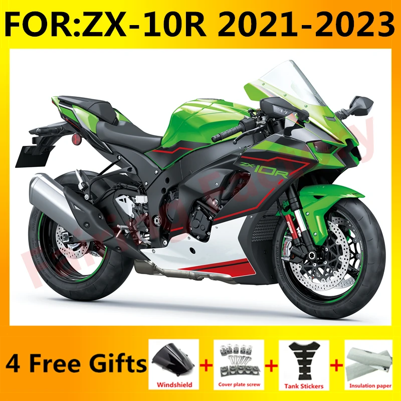 

New ABS Whole Motorcycle Fairings Kit fit for Ninja ZX-10R ZX10R zx 10r 2021 2022 2023 Bodywork full fairing kit set green black