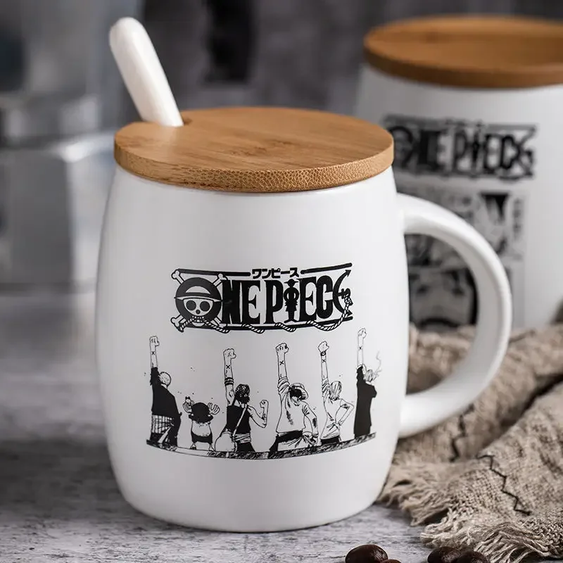 

Cartoon Mug One Piece Luffy Zoro Nami Usopp Chopper Robin Anime Creative Cute Student Ceramic Coffee Cup Couple Birthday Gift