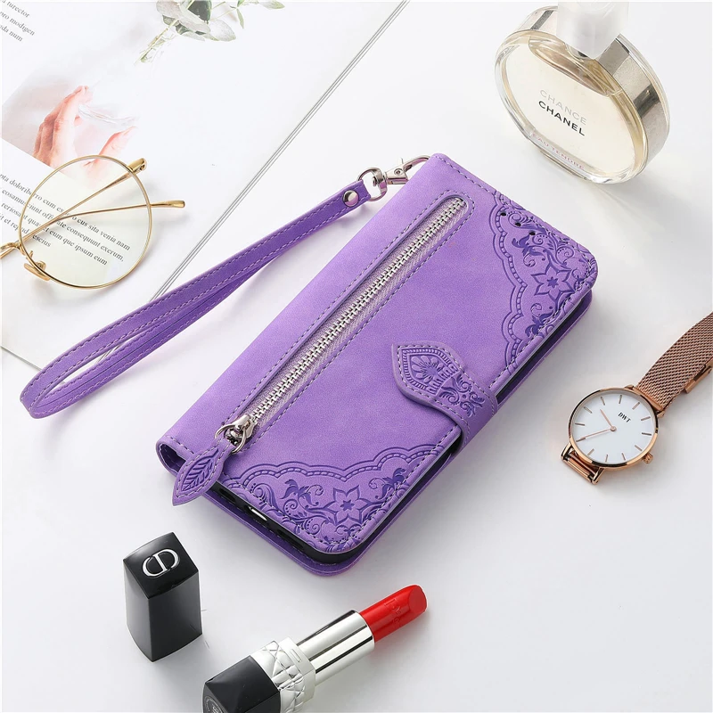 

Leather Case For Samsung Galaxy X Cover7 Cover6 Pro S24 Ultra S23 Plus S22 S21 FE S20 Zipper Magnet Stand Flip Wallet Book Case
