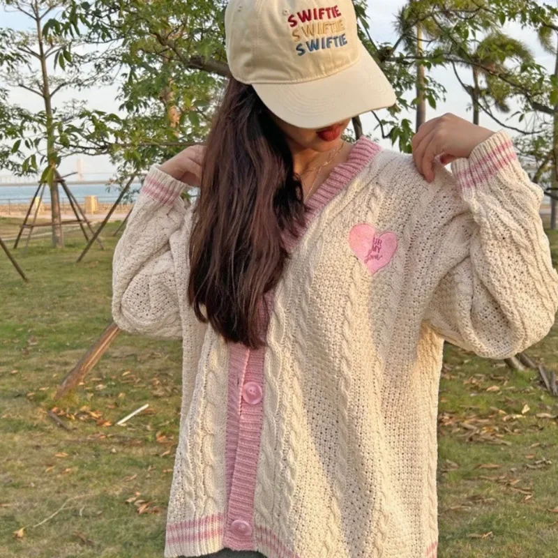 Taylor Pink Knitting Cardigan For Women Bird Embroidery Special Knit Sweaters Casual Slouchy Style Vintage Swift Sweater
Taylor Pink Knitting Cardigan For Women Bird Embroidery Special Knit Sweaters Casual Slouchy Style Vintage Swift Sweater