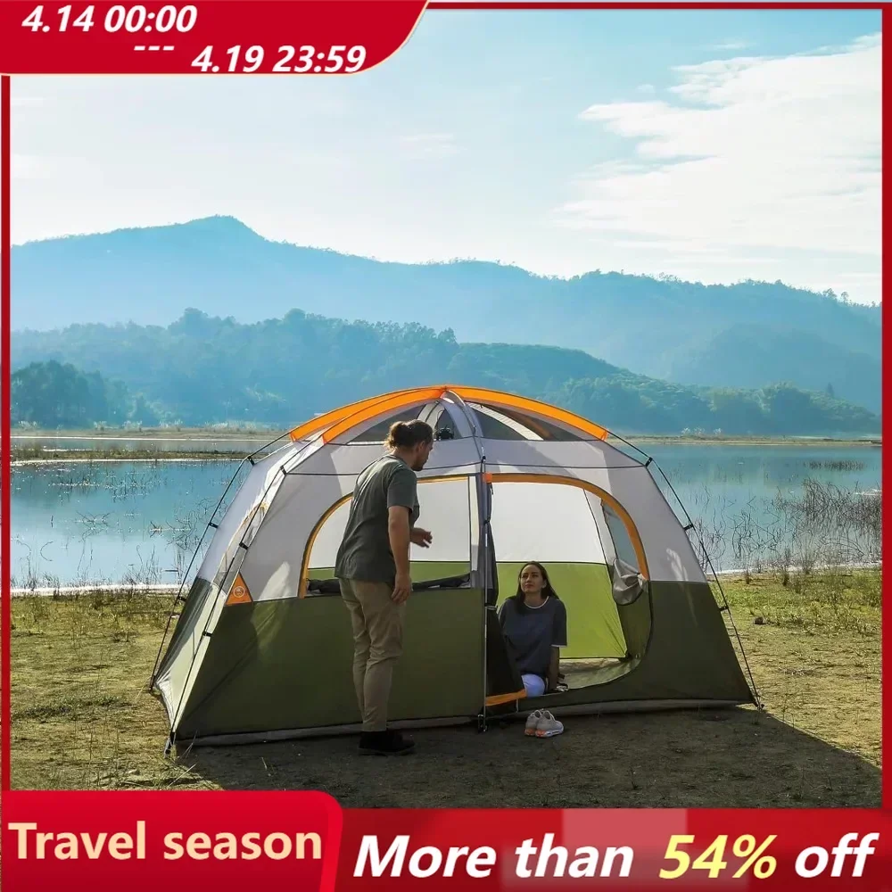 Tent Family Cabin Tents,2 Rooms,3 Doors and 3 Windows with Mesh,Straight Wall,Double Layer, Tent Camping,Family Gathering
Tent Family Cabin Tents,2 Rooms,3 Doors and 3 Windows with Mesh,Straight Wall,Double Layer, Tent Camping,Family Gathering