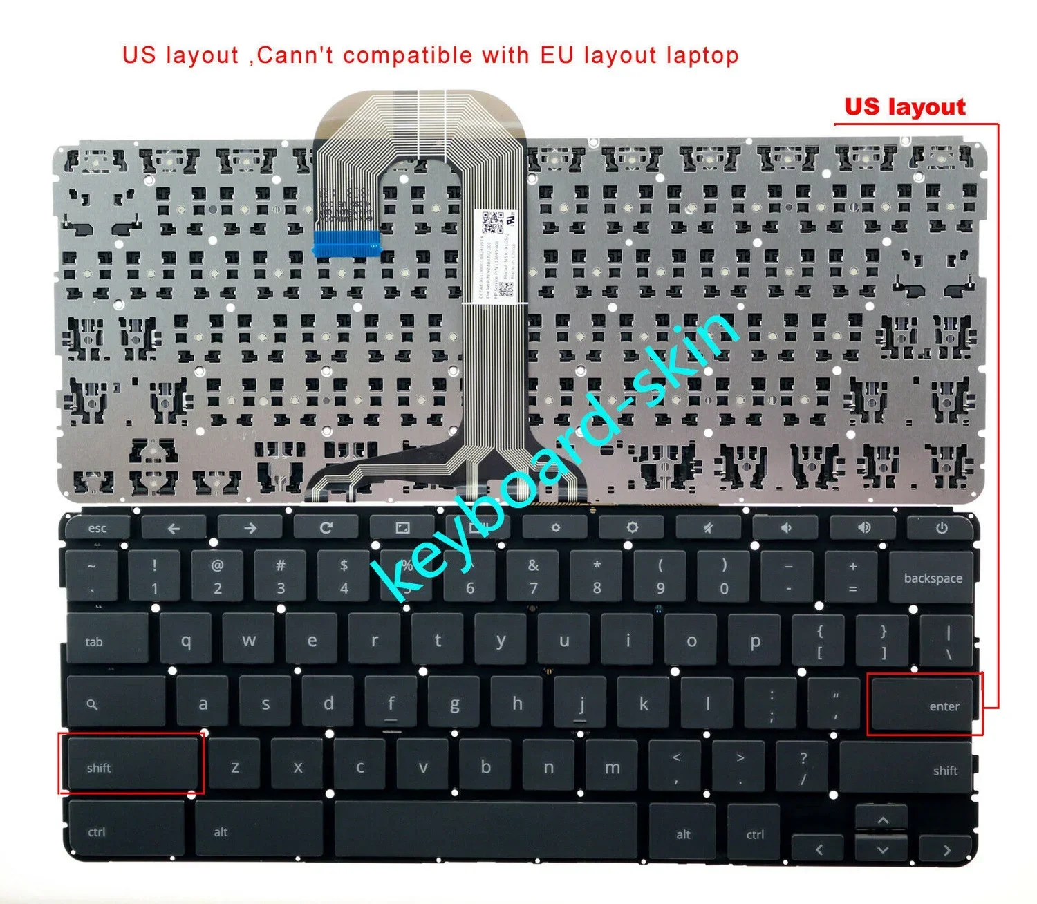 Новая клавиатура США без рамки для ноутбука HP Chromebook 14-DB 14-DBxxx 14-DB0020NR
Новая клавиатура США без рамки для ноутбука HP Chromebook 14-DB 14-DBxxx 14-DB0020NR