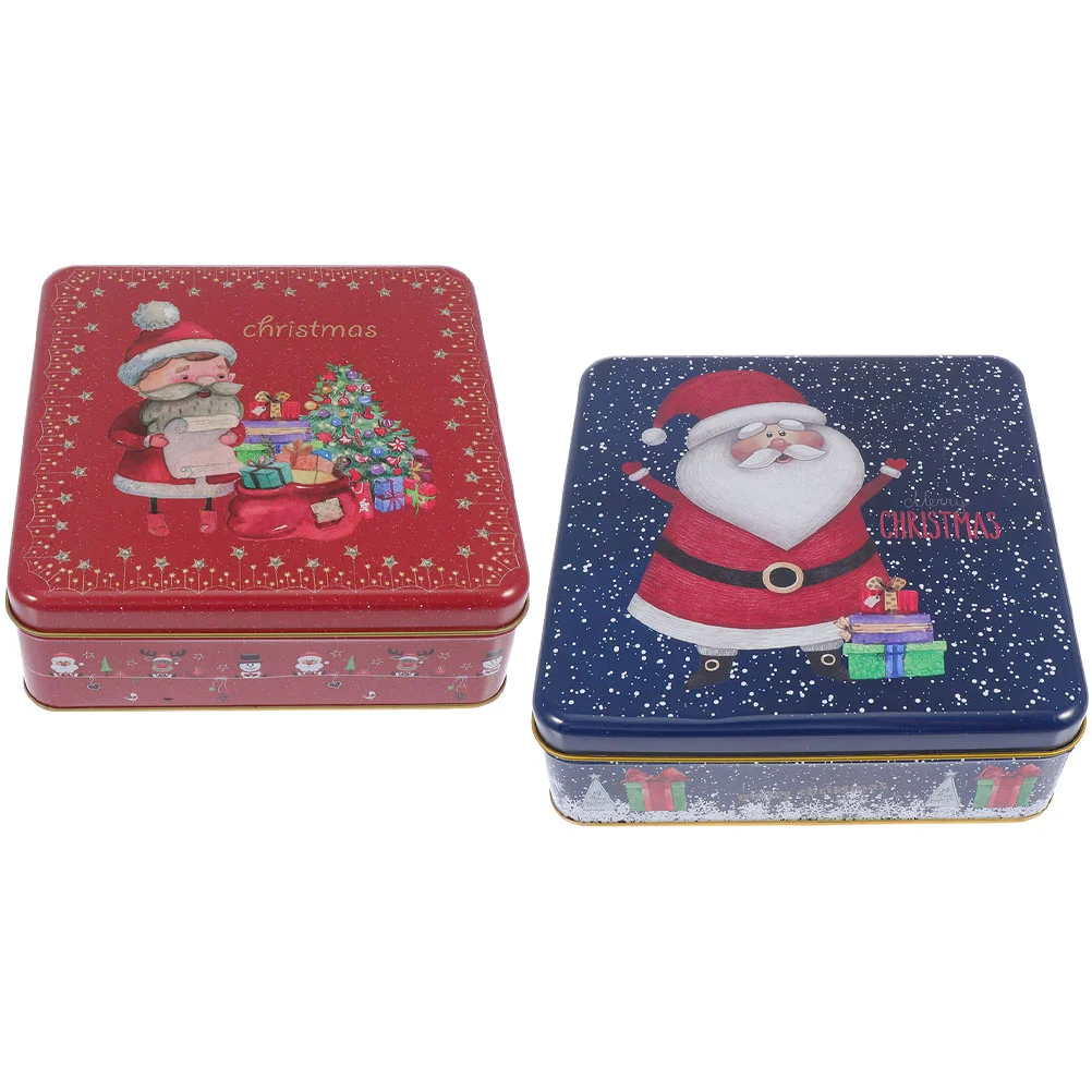 2 Pcs with Cover Elder Cookie Containers Christmas Nesting Tins Tinplate Candy Jar
2 Pcs with Cover Elder Cookie Containers Christmas Nesting Tins Tinplate Candy Jar