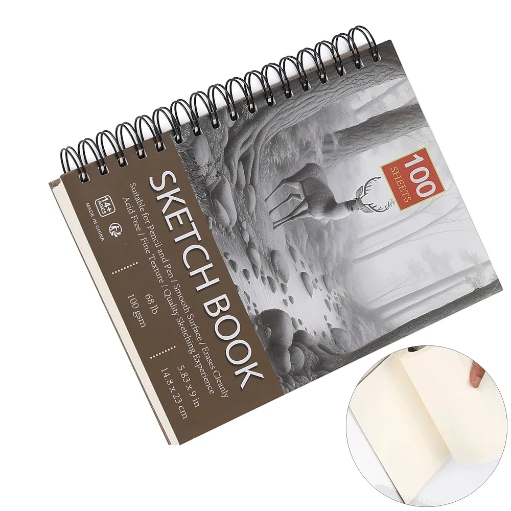5.83"x9" Premium Sketch Paper Book , 100 Sheets, 68lb (100gsm), Spiral Bound, Acid-Free Drawing Paper, Ideal for Students Adults
5.83"x9" Premium Sketch Paper Book , 100 Sheets, 68lb (100gsm), Spiral Bound, Acid-Free Drawing Paper, Ideal for Students Adults