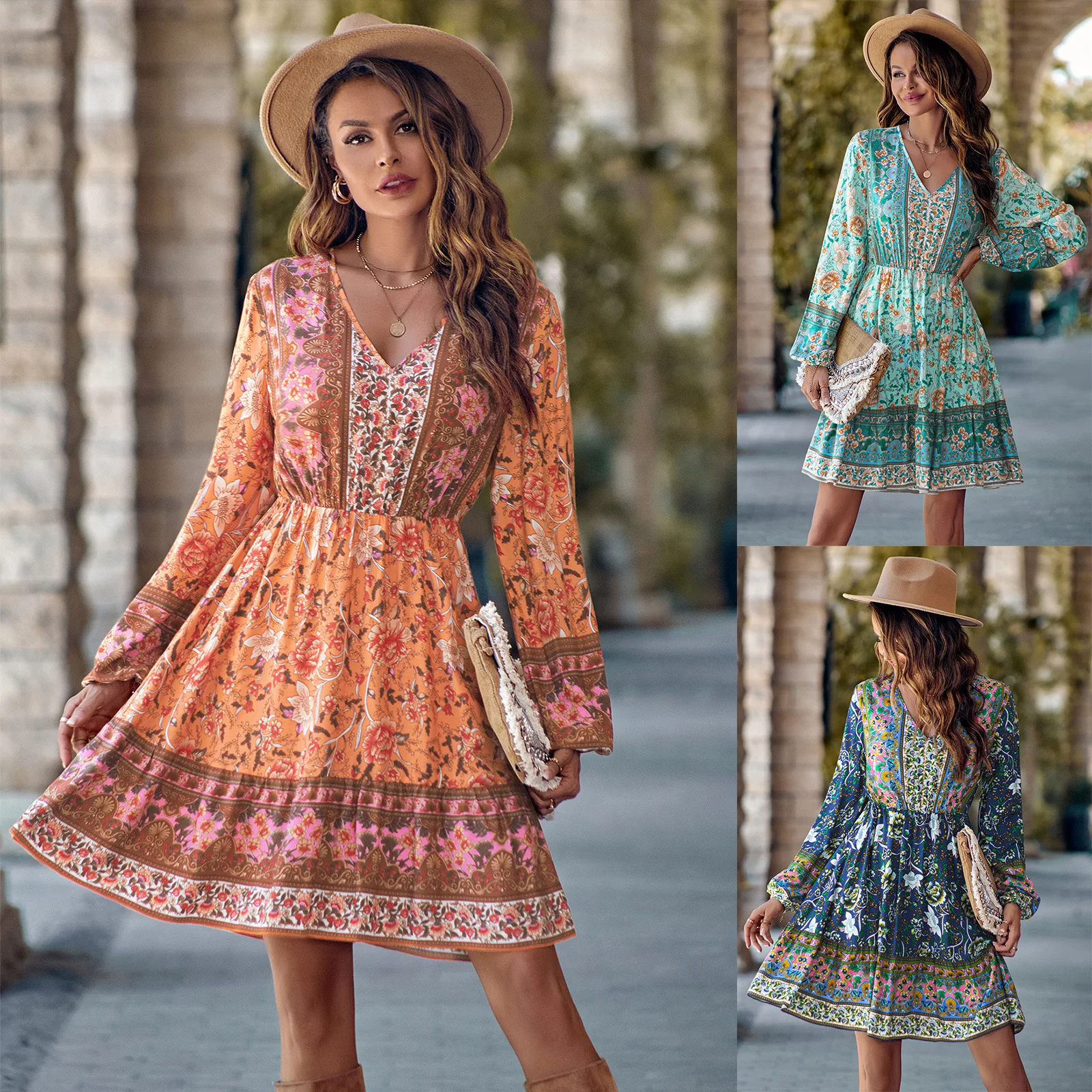 New Fashion Boho Dress Female Slit To The Thigh Bohemian Dress Women's Clothes Free Shipping
New Fashion Boho Dress Female Slit To The Thigh Bohemian Dress Women's Clothes Free Shipping