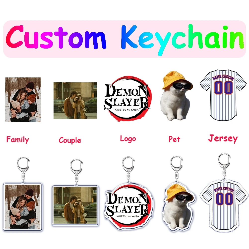 Custom Keychains Key Chain Photo Customized Anime Idols Pets Family Logo Baseball Basketball Jersey Clear Personalized Keychains
Custom Keychains Key Chain Photo Customized Anime Idols Pets Family Logo Baseball Basketball Jersey Clear Personalized Keychains