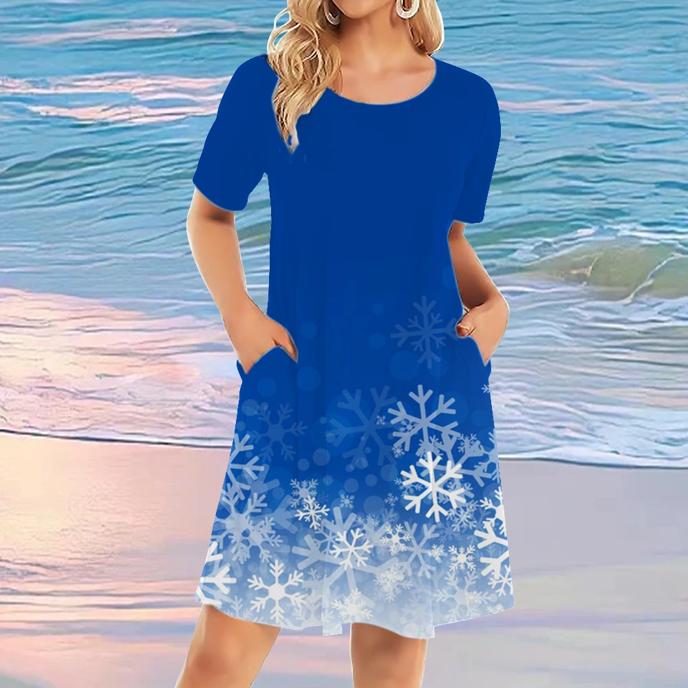 Women Summer Dress Sexy Bohemian Sundress Blue Printed Vestido Beach Short Dresses Party Elegant and Pretty Women's Dresses
Women Summer Dress Sexy Bohemian Sundress Blue Printed Vestido Beach Short Dresses Party Elegant and Pretty Women's Dresses