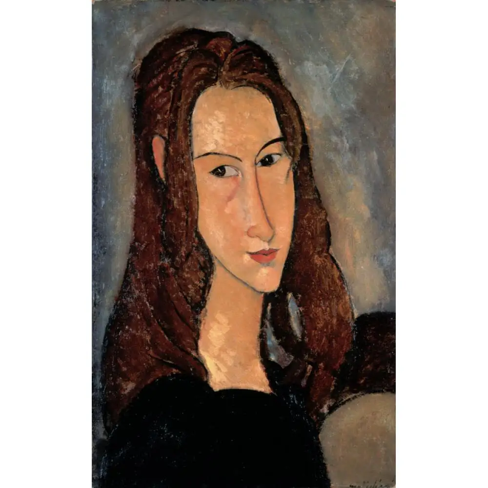 

Canvas Art Woman Portrait of Jeanne Hebuterne Hand Painted Amedeo Modigliani Oil Painting Artwork High Quality Wall Decor