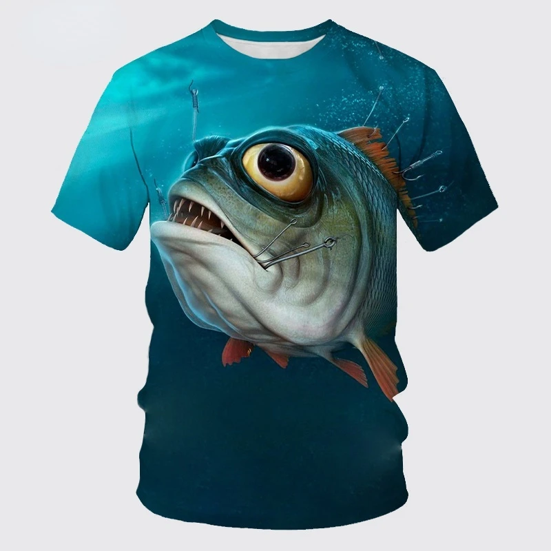 2022Fish 3D Printing Fishing Lover T Shirt Fierce Fish Short Sleeve T Shirt Crew Neck Polyester Material
2022Fish 3D Printing Fishing Lover T Shirt Fierce Fish Short Sleeve T Shirt Crew Neck Polyester Material