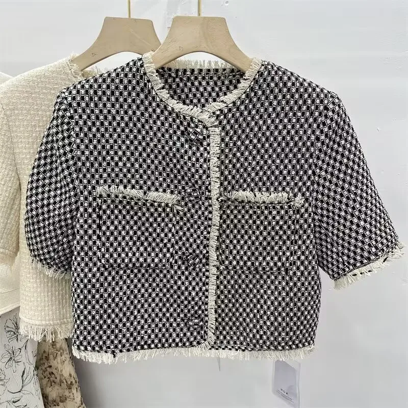 New Small Fragrant Women's Clothing Single Breasted Tweed Coat Thin Elegant Vintage Tassels Jacket Outwear Casaco Tops
New Small Fragrant Women's Clothing Single Breasted Tweed Coat Thin Elegant Vintage Tassels Jacket Outwear Casaco Tops