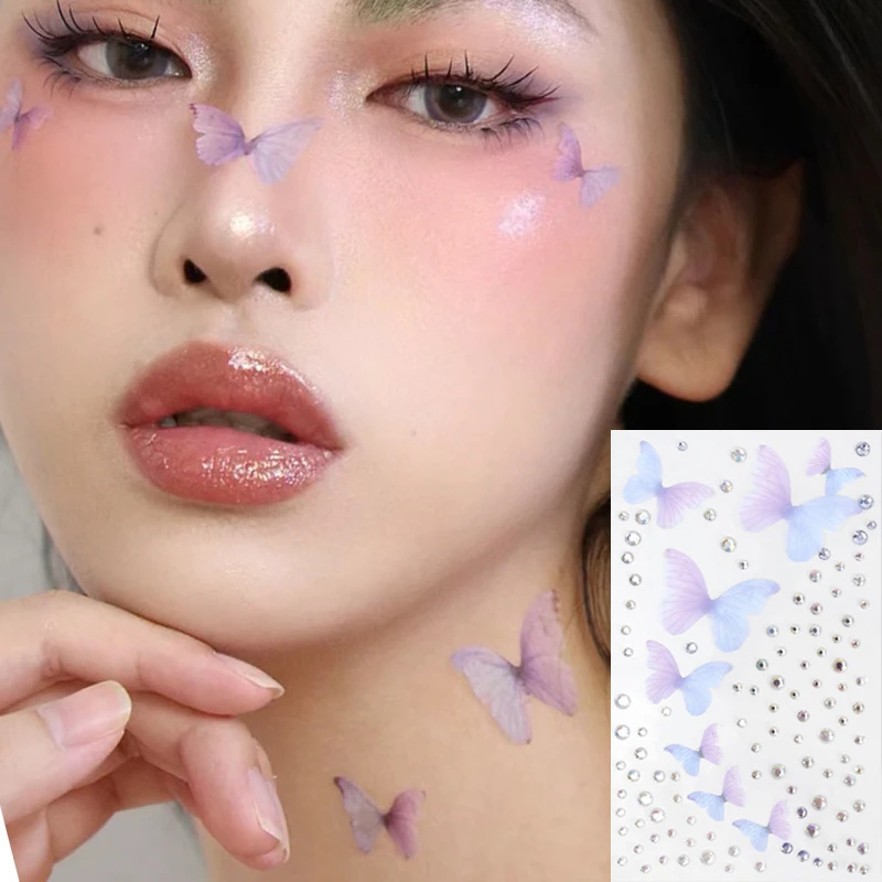 3D Butterfly Diamond Temporary Tatoos Stickers Waterproof Shiny Eyes Body Arts Fake Temporary Tattoos Decals Women Makeup Tools
3D Butterfly Diamond Temporary Tatoos Stickers Waterproof Shiny Eyes Body Arts Fake Temporary Tattoos Decals Women Makeup Tools