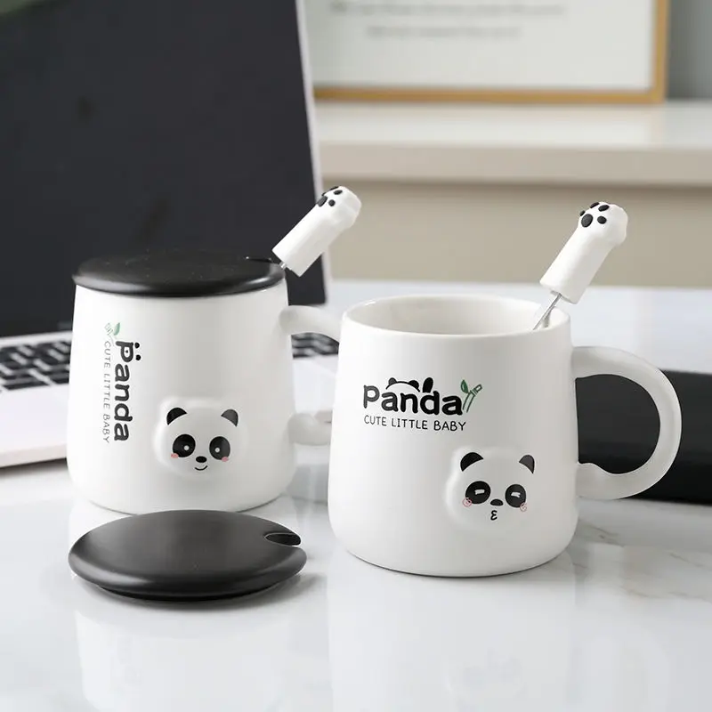 380ml Creative Panda cartoon couple ceramic cup coffee cup milk cup office cup coffee cup spoon Cover Girl Gift
380ml Creative Panda cartoon couple ceramic cup coffee cup milk cup office cup coffee cup spoon Cover Girl Gift