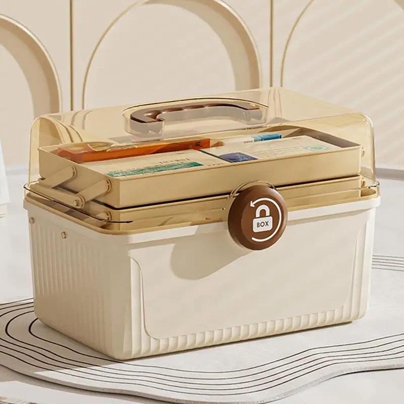 Medicine Storage Box 3-Layers Medicine Case Pill Health Care Organizer Dustproof Storage Cabinet for Travel Home School Camping
Medicine Storage Box 3-Layers Medicine Case Pill Health Care Organizer Dustproof Storage Cabinet for Travel Home School Camping