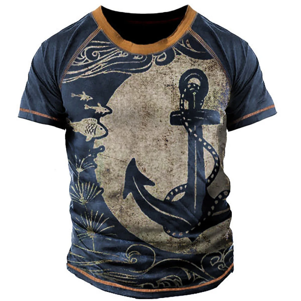 Vintage T Shirts for Men 3D Print Ship's Anchor Tee Top Short Sleeve Oversized Casual O-Neck T Shirts Men Clothing Tops
Vintage T Shirts for Men 3D Print Ship's Anchor Tee Top Short Sleeve Oversized Casual O-Neck T Shirts Men Clothing Tops