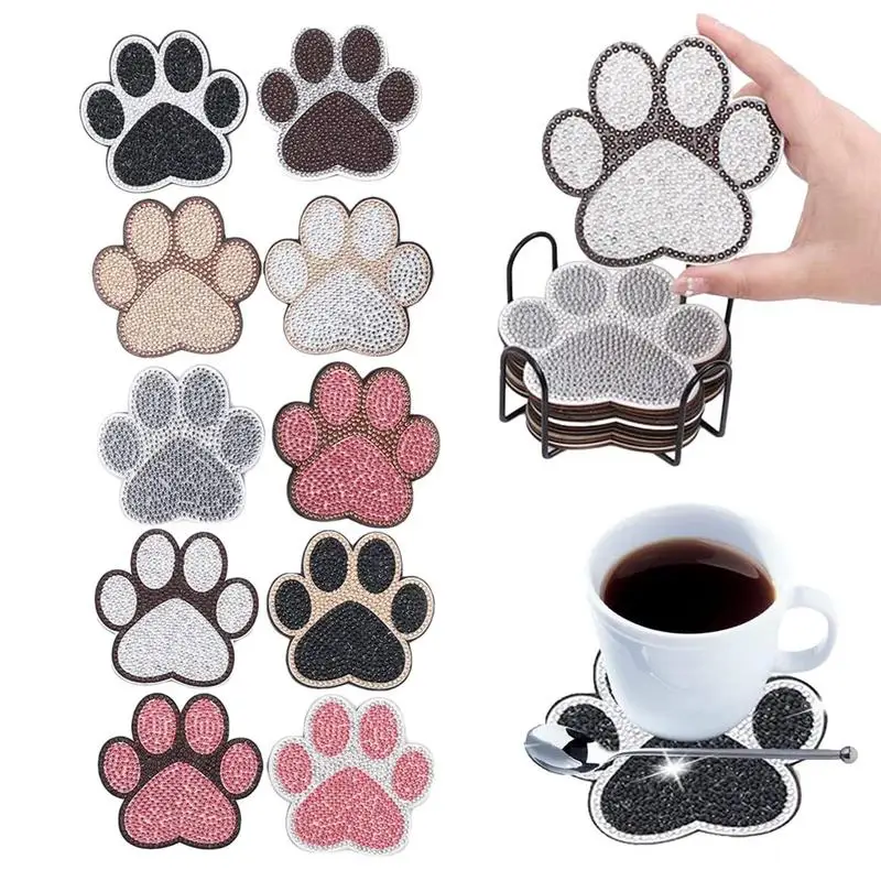 Dog Cat Paw Shape Diamond Painting Coaster Drink Cup Pad Table Placemat Cushion Insulation Pad Rhinestone Cup Mat for Adults Kid
Dog Cat Paw Shape Diamond Painting Coaster Drink Cup Pad Table Placemat Cushion Insulation Pad Rhinestone Cup Mat for Adults Kid