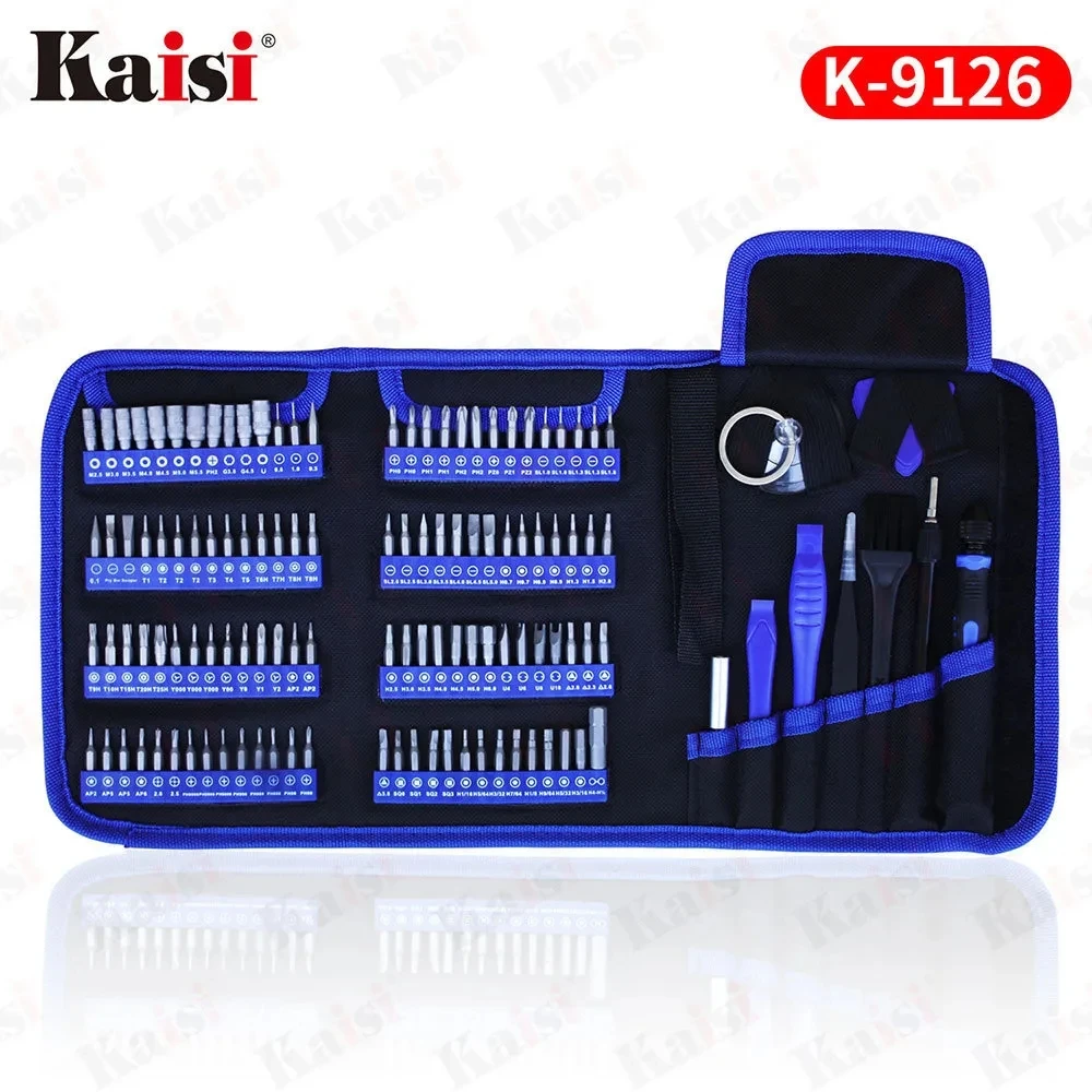 

Kaisi K-9126 Precision Telecommunications Repair Tools Set Screwdriver Bits For Mobile Phone PC Electronic Part Watch Repairing