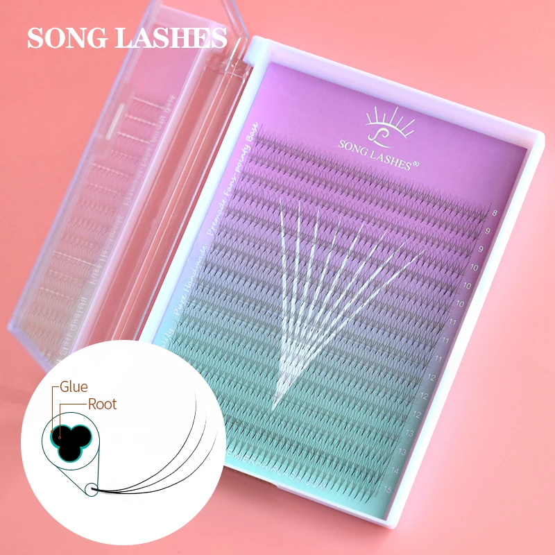 Song Lashes 3D8D10D Pointy Base Promade Fans Korean PBT Eyelash Extension Sharp Thin Pointy Base Promade Volume Fans Eyelashes
Song Lashes 3D8D10D Pointy Base Promade Fans Korean PBT Eyelash Extension Sharp Thin Pointy Base Promade Volume Fans Eyelashes