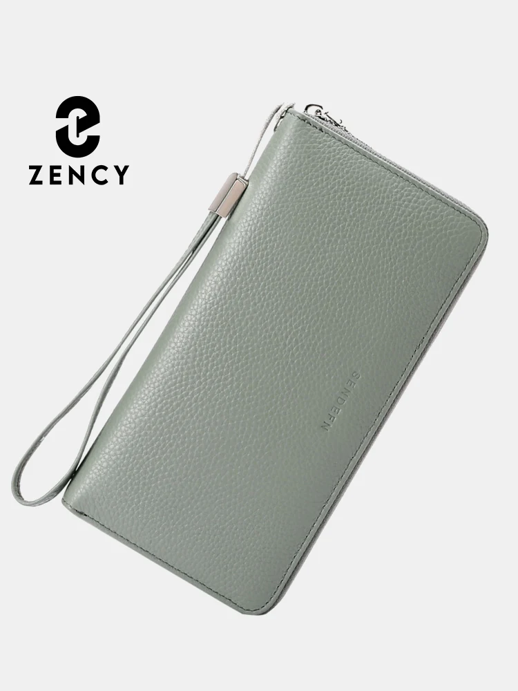 

Zency Women's Fashion Organizer Wallets RFID Anti-theft Genuine Leather Large Capacity Coin Purse Credit Card Holder Clutch