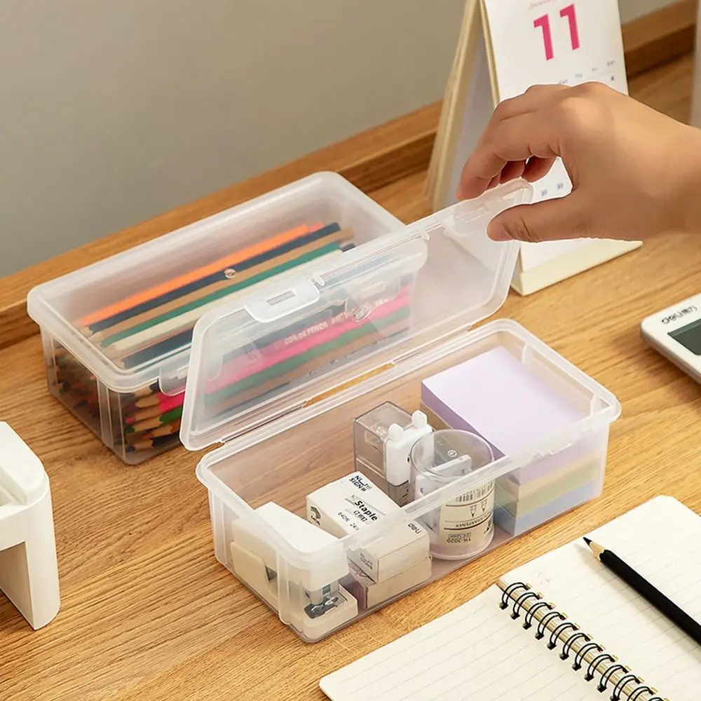 Large Capacity Desktop Storage Box Pencil Case Transparent Mark Pen Stationery Case Office Stationary Supplies
Large Capacity Desktop Storage Box Pencil Case Transparent Mark Pen Stationery Case Office Stationary Supplies