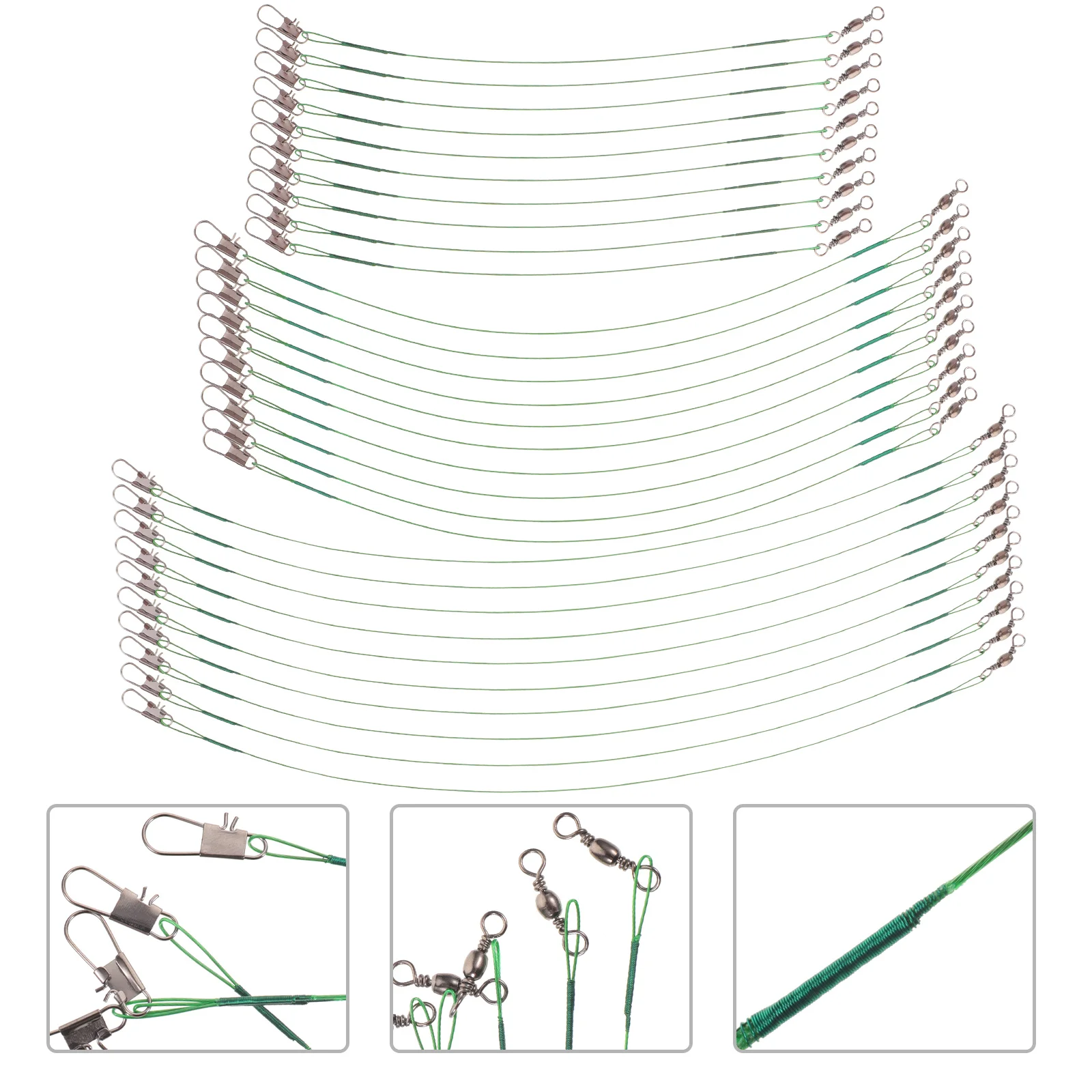 

Lure Anti-Bite Line Fishing Leaders with Swivels Snap Tackles Leading Lines High-strength Wires Practical Rotary Steel