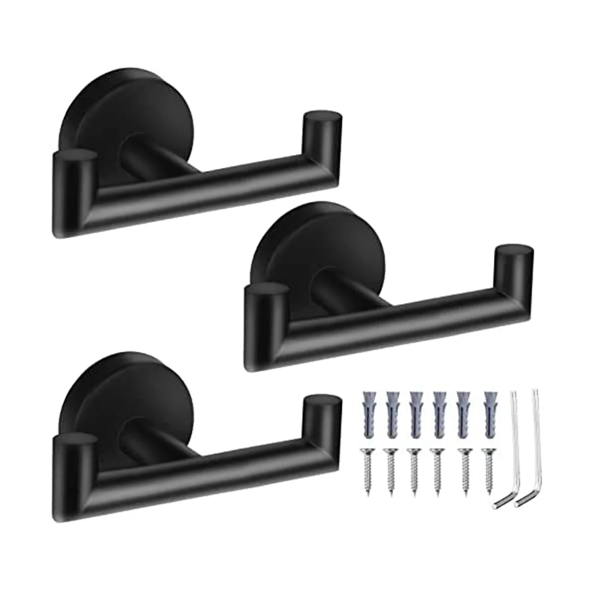 Double Towel Hooks for Bathroom Black Wall Mount Robe Hook Double Towel Hook Towel Holder for Kitchen Bathroom
Double Towel Hooks for Bathroom Black Wall Mount Robe Hook Double Towel Hook Towel Holder for Kitchen Bathroom