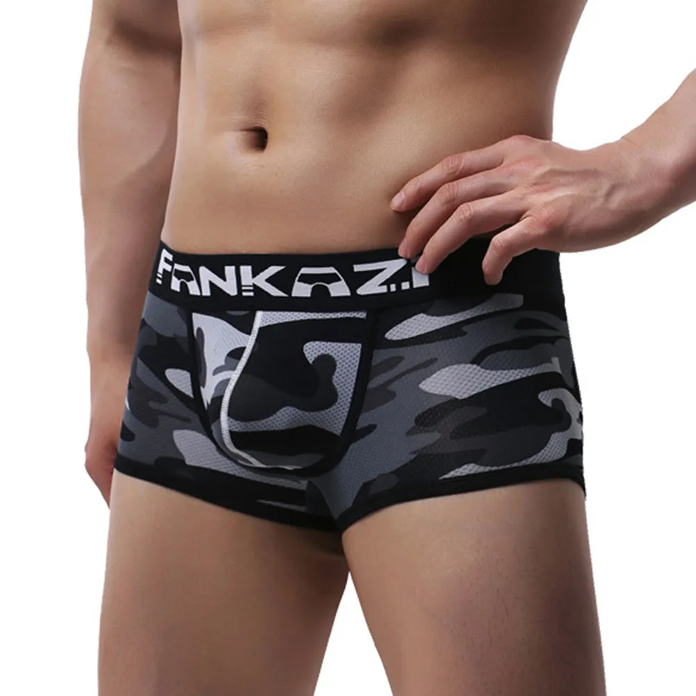 Men Youth Camouflage Underwear Sexy Boxer Briefs Breathable Mesh Boxershorts Low Rise U Convex Pouch Underpants Trunk Knickers
Men Youth Camouflage Underwear Sexy Boxer Briefs Breathable Mesh Boxershorts Low Rise U Convex Pouch Underpants Trunk Knickers