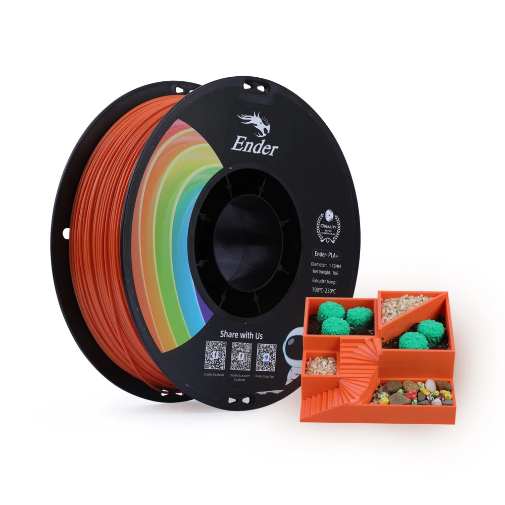 

CREALITY 3D Ender PLA+ Filament 1.75mm 1KG Toughness Upgraded High Cost-effective Neat Winding For All Creality FDM 3D Printers