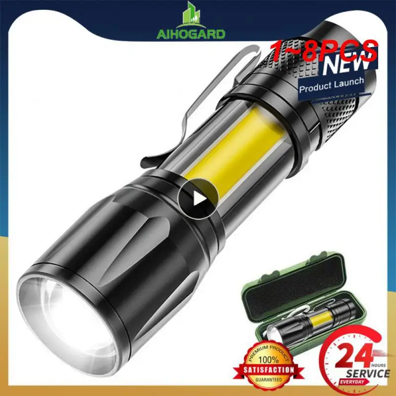 1~8PCS Flashlight Rechargeable Battery LED Flashlight Zoom Outdoor Camping Lamp LED Lantern USB Charging Tactical
1~8PCS Flashlight Rechargeable Battery LED Flashlight Zoom Outdoor Camping Lamp LED Lantern USB Charging Tactical