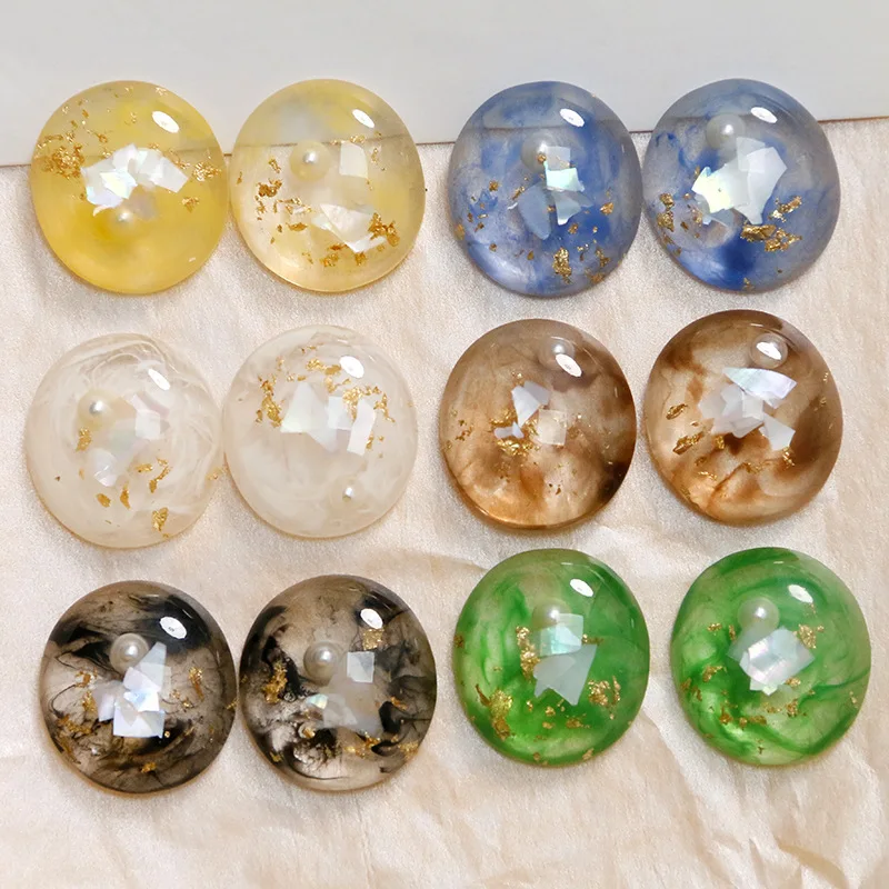 New 18*20mm Round Transparent Colors Glitter Jewelry Resin Cabochons Ornament Accessories Flatback Geometry Cameo Patch 30pcs
New 18*20mm Round Transparent Colors Glitter Jewelry Resin Cabochons Ornament Accessories Flatback Geometry Cameo Patch 30pcs
