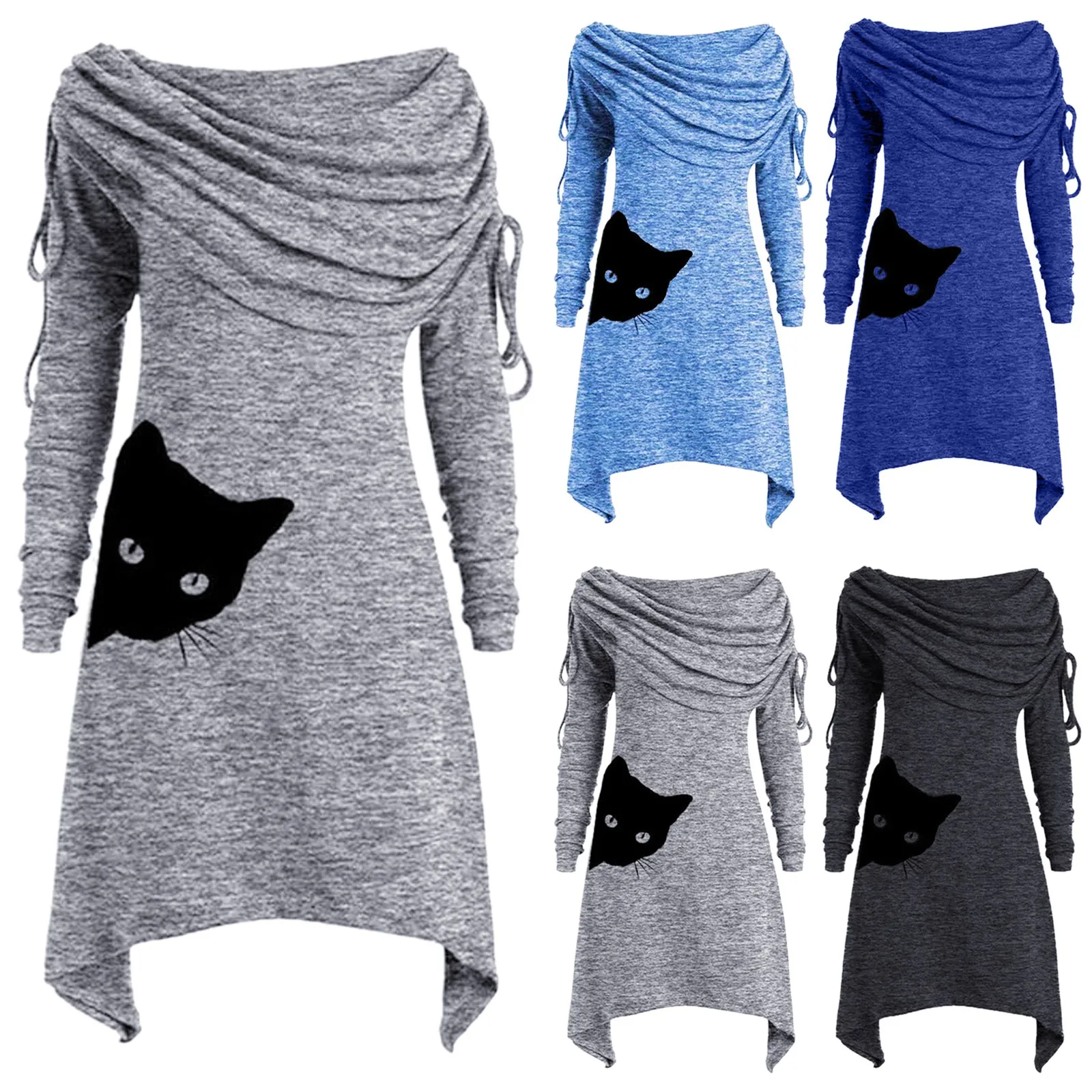 High Neck Maxi Dress Women Casual Boho Cat Print Round Neckline Dress Irregular Hem Sundresses for Women Casual Summer
High Neck Maxi Dress Women Casual Boho Cat Print Round Neckline Dress Irregular Hem Sundresses for Women Casual Summer