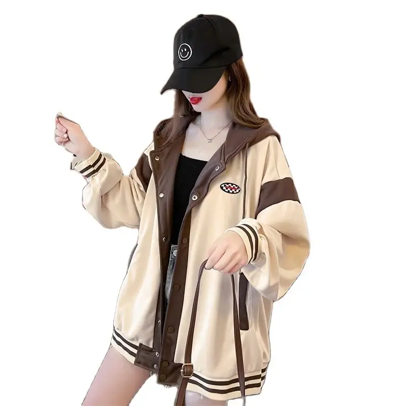 Осенняя модная Толстовка для женщин, тонкие свободные однобортные толстовки с прострочкой и карманами, Женская бейсбольная куртка
Осенняя модная Толстовка для женщин, тонкие свободные однобортные толстовки с прострочкой и карманами, Женская бейсбольная куртка