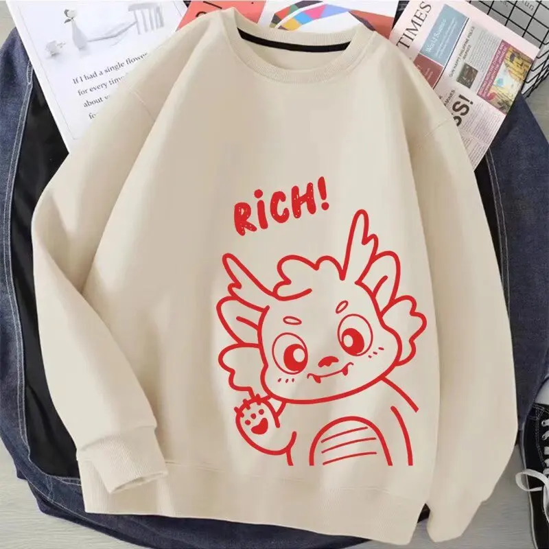 Velvet Thickened Round-neck Sweatshirt Men Year Of The Dragon National Trend Couple New Winter Medieval Men's Social Clothes
Velvet Thickened Round-neck Sweatshirt Men Year Of The Dragon National Trend Couple New Winter Medieval Men's Social Clothes