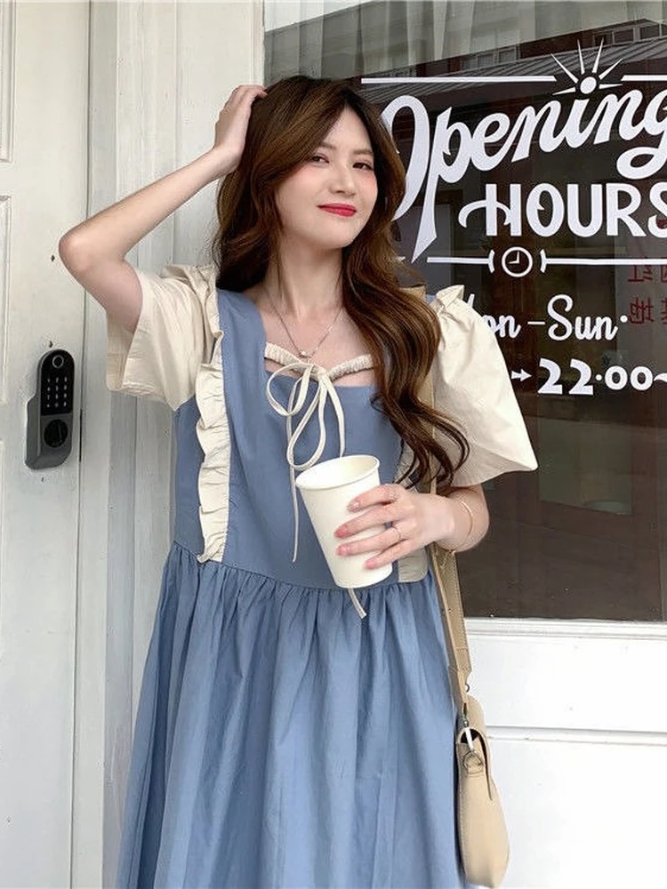 Vestidos Kawaii Ruffle Dress Women Japanese Sweet Lolita Short Sleeve Dresses Square Collar Fairy Cute Girl Clothes 2023 Summer
Vestidos Kawaii Ruffle Dress Women Japanese Sweet Lolita Short Sleeve Dresses Square Collar Fairy Cute Girl Clothes 2023 Summer