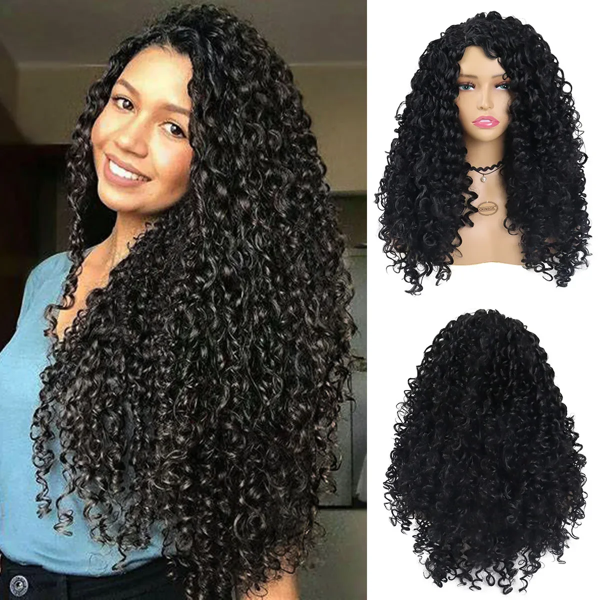 GNIMEGIL Synthetic Long Deep Curly Wig for Black Women Daily Cosplay Halloween Natural Fluffy Thick Heat Resistant Female Hair
GNIMEGIL Synthetic Long Deep Curly Wig for Black Women Daily Cosplay Halloween Natural Fluffy Thick Heat Resistant Female Hair